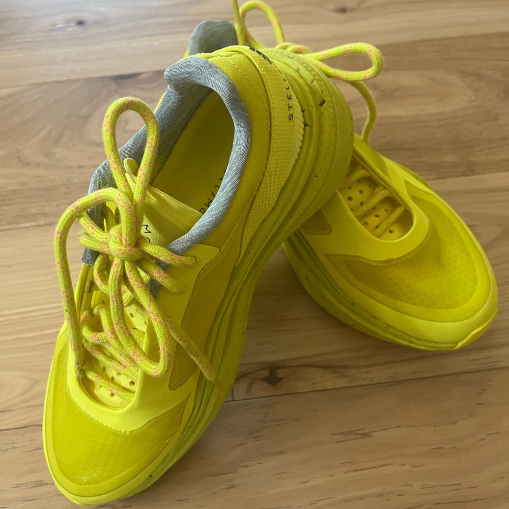 Adidas by Stella McCartney Earthlight sneakers in yellow.